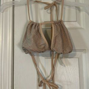NEW WITH TAGS aerie sparkle bikini top, multi way top